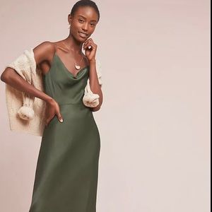 Anthropologie Elyse Bias Slip Dress